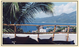 Enjoy stunning panoramic views on our spacious rooftop palapa. 