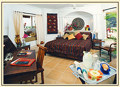 Master bedroom in the private villa.